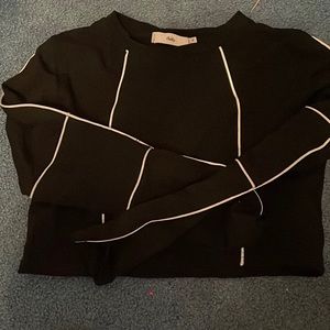 Adika black reflective crop long sleeve